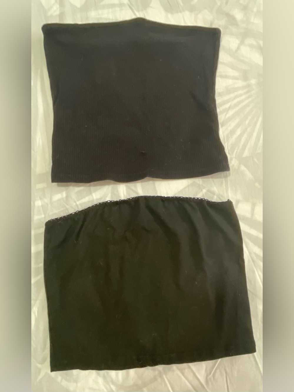 Divided Black Strapless Tube Tops - Double Pack